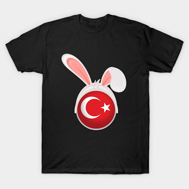 happy easter Turkey bunny ears flag cute designs T-Shirt by D_designs